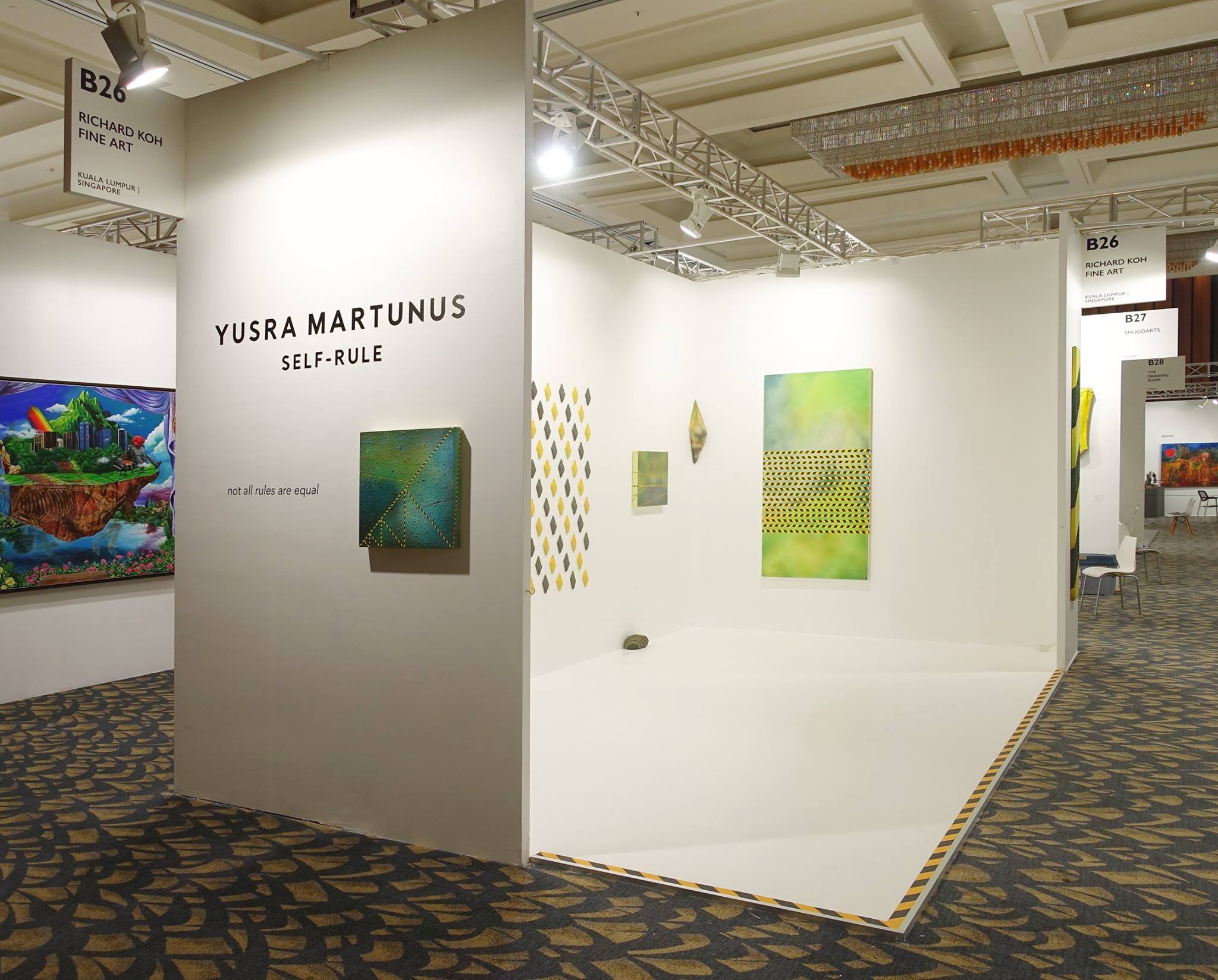 Art Jakarta 2017 solo artist presentation with raised white platform floor